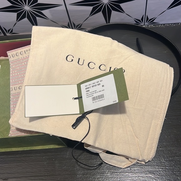 Black Gucci belt with original box and bag - Picture 4 of 6